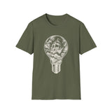 Surreal Ocean Shirt, Ship in a Light Bulb Illusion Art Tee, Sailing Tee, Ocean Lover Gift