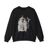 Surreal Bird Sweatshirt, Birdcage Forest Illusion Art Crewneck, Bird Lover Gift, Birdwatching Tee