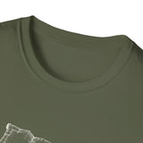 Surreal Travel Shirt, Map Ocean Waves Illusion Art Tee, Adventure Gift, Wanderlust Tee