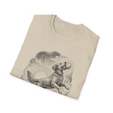 Surreal Dog Shirt, Fetch the Sun Illusion Art Tee, Dog Lover Gift, Vintage Engraving Dog Tee