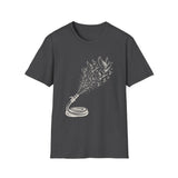 Surreal Firefighter Shirt, Fire Hose Doves Illusion Art Tee, Firefighter Gift, Vintage Engraving Tee
