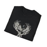 Surreal Christmas Shirt, Reindeer Forest Antlers Illusion Art Tee, Christmas Gift, Winter Holiday Tee