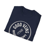 Good Veins Make Me Happy Shirt, Funny Phlebotomist Shirt, Phlebotomy Gift, Lab Tech Tee, Lab Week Gift