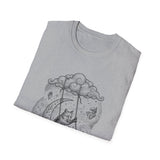 Surreal Celestial Shirt, Moon Swing Fox Illusion Art Tee, Moon Phase Tee, Mystical Witchy Gift