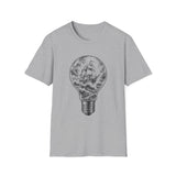 Surreal Ocean Shirt, Ship in a Light Bulb Illusion Art Tee, Sailing Tee, Ocean Lover Gift