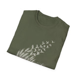 Surreal Farmer Shirt, Wheat to Birds Illusion Art Tee, Farmer Gift, Farm Tee, Homestead Gift
