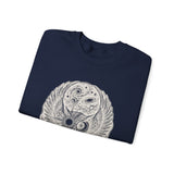Surreal Celestial Sweatshirt, Eclipse Owl Illusion Art Crewneck, Moon Phase Tee, Mystical Witchy Gift