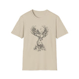 Surreal Christmas Shirt, Reindeer Forest Antlers Illusion Art Tee, Christmas Gift, Winter Holiday Tee