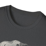 Surreal Dog Shirt, Fetch the Sun Illusion Art Tee, Dog Lover Gift, Vintage Engraving Dog Tee