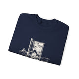 Surreal Ocean Sweatshirt, Desert Door Ocean Illusion Art Crewneck, Sailing Tee, Ocean Lover Gift