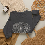 Surreal Bookish Sweatshirt, Book Boat Illusion Art Crewneck, Book Lover Gift, Reader Tee, Dark Academia Shirt