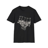Surreal Travel Shirt, Map Ocean Waves Illusion Art Tee, Adventure Gift, Wanderlust Tee