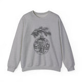 Surreal Christmas Sweatshirt, Ornament Town Illusion Art Crewneck, Christmas Gift, Winter Holiday Sweater