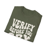 Verify Before You Cry Shirt, Funny Pharmacist Shirt, Pharmacist Gift, Pharmacy Tee, PharmD Gift