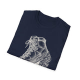 Surreal Hiker Shirt, Boot to Mountain Illusion Art Tee, Hiker Gift, Hiking Tee, Outdoor Lover Gift