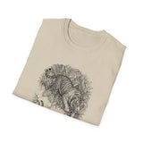 Surreal Cat Shirt, Shadow Tiger Illusion Art Tee, Cat Lover Gift, Vintage Engraving Cat Tee