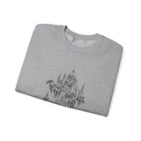 Surreal Architect Sweatshirt, Blueprint Castle Illusion Art Crewneck, Architect Gift, Vintage Engraving Tee
