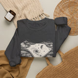 Surreal Space Sweatshirt, Zipper Galaxy Illusion Art Crewneck, Astronomy Tee, Space Lover Gift