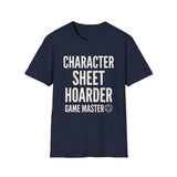 Character Sheet Hoarder Shirt, Funny Game Master Shirt, Tabletop Gamer Gift, RPG Tee, Game Night Gift