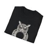 Surreal Bird Shirt, Pocket Watch Owl Illusion Art Tee, Bird Lover Gift, Birdwatching Tee