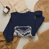 Surreal Travel Sweatshirt, Suitcase Valley Illusion Art Crewneck, Adventure Gift, Wanderlust Tee