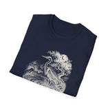 Surreal Bird Shirt, Heron Constellation Illusion Art Tee, Bird Lover Gift, Birdwatching Tee