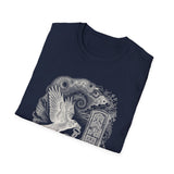 Surreal Bird Shirt, Crow and the Key Illusion Art Tee, Bird Lover Gift, Birdwatching Tee