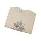Surreal Architect Sweatshirt, Blueprint Castle Illusion Art Crewneck, Architect Gift, Vintage Engraving Tee