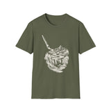 Surreal Artist Shirt, Paintbrush River Illusion Art Tee, Artist Gift, Painter Tee, Vintage Engraving Tee