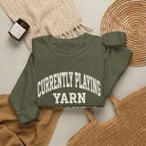 Currently Playing Yarn Chicken Sweatshirt, Funny Crochet Sweatshirt, Crocheter Gift, Yarn Lover Crewneck, Christmas Gift for Crocheter