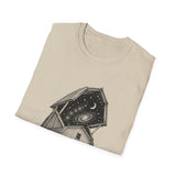 Surreal Farmer Shirt, Starry Barn Illusion Art Tee, Farmer Gift, Farm Tee, Vintage Engraving Tee
