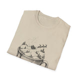 Surreal Christmas Shirt, Hot Cocoa Hills Illusion Art Tee, Christmas Gift, Winter Holiday Tee