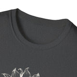Surreal Garden Shirt, Sunflower Galaxy Illusion Art Tee, Gardener Gift, Botanical Plant Tee