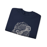 Surreal Celestial Sweatshirt, Key to the Sky Illusion Art Crewneck, Moon Phase Tee, Mystical Witchy Gift