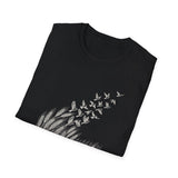 Surreal Farmer Shirt, Wheat to Birds Illusion Art Tee, Farmer Gift, Farm Tee, Homestead Gift