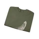 Surreal Pilot Sweatshirt, Airplane Bird Wing Illusion Art Crewneck, Aviation Gift, Vintage Engraving Tee