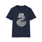 Surreal Knitter Shirt, Yarn to Ocean Waves Illusion Art Tee, Knitting Gift, Knitter Tee, Yarn Lover Gift