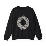 Surreal Christmas Sweatshirt, Wreath Village Illusion Art Crewneck, Christmas Gift, Winter Holiday Sweater