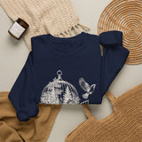 Surreal Bird Sweatshirt, Birdcage Forest Illusion Art Crewneck, Bird Lover Gift, Birdwatching Tee