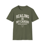 Scaling Is My Cardio Shirt, Funny Dental Hygienist Shirt, RDH Gift, Dental Office Team Tee, Dental Hygiene Gift