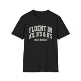 Fluent in A's, B's & D's Shirt, Funny NICU Nurse Shirt, Neonatal Nurse Gift, NICU Christmas Tee, Nurse Gift