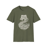 Surreal Knitter Shirt, Yarn to Ocean Waves Illusion Art Tee, Knitting Gift, Knitter Tee, Yarn Lover Gift