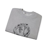 Surreal Cat Sweatshirt, Endless Cat Staircase Illusion Art Crewneck, Cat Lover Gift, Vintage Engraving Cat Tee