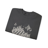 Surreal Chess Sweatshirt, Chessboard in the Clouds Illusion Art Crewneck, Chess Player Gift, Board Game Tee