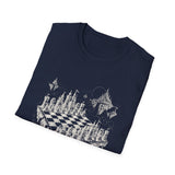 Surreal Chess Shirt, Chessboard in the Clouds Illusion Art Tee, Chess Player Gift, Board Game Tee