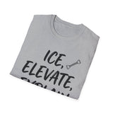 Ice, Elevate, Explain Shirt, Funny Physical Therapy Shirt, PT Gift, Physical Therapist Tee, Rehab Team Gift