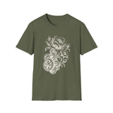 Surreal Engineer Shirt, Blooming Gears Illusion Art Tee, Engineer Gift, Mechanic Tee, Vintage Engraving Tee
