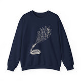 Surreal Firefighter Sweatshirt, Fire Hose Doves Illusion Art Crewneck, Firefighter Gift, Vintage Engraving Tee