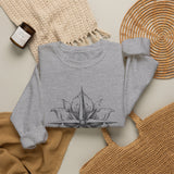 Surreal Travel Sweatshirt, Compass Flower Illusion Art Crewneck, Adventure Gift, Wanderlust Tee