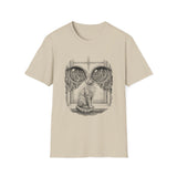 Surreal Cat Shirt, Cat Window City Illusion Art Tee, Cat Lover Gift, Vintage Engraving Cat Tee